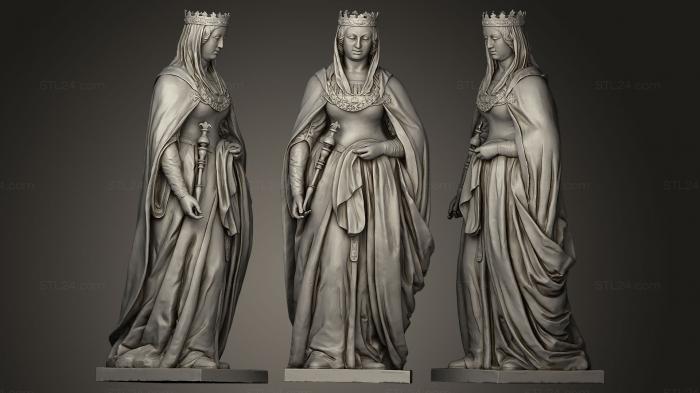 Statues antique and historical (Isabel La Catlica, STKA_0325) 3D models for cnc